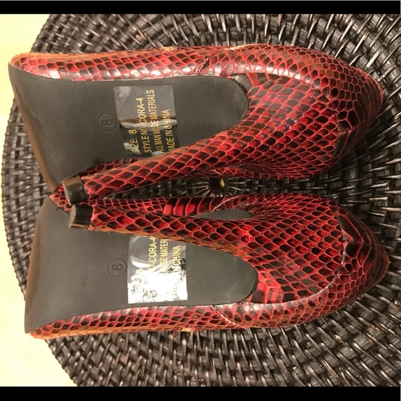 NEW C LABEL MAROON/Blk Sz8 HEELS - Picture 7 of 8